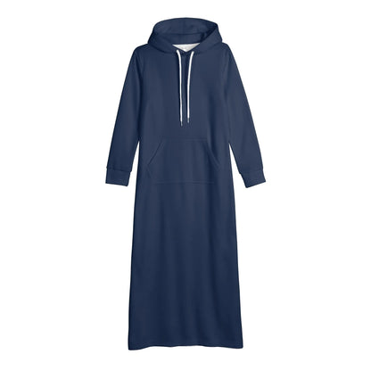 navy-damen-maxi-hoodiekleid-knochellanges-kapuzenkleid-aus-weich-angerautem-fleece-hoodiekleid-jlr-design-4 - JLR Design