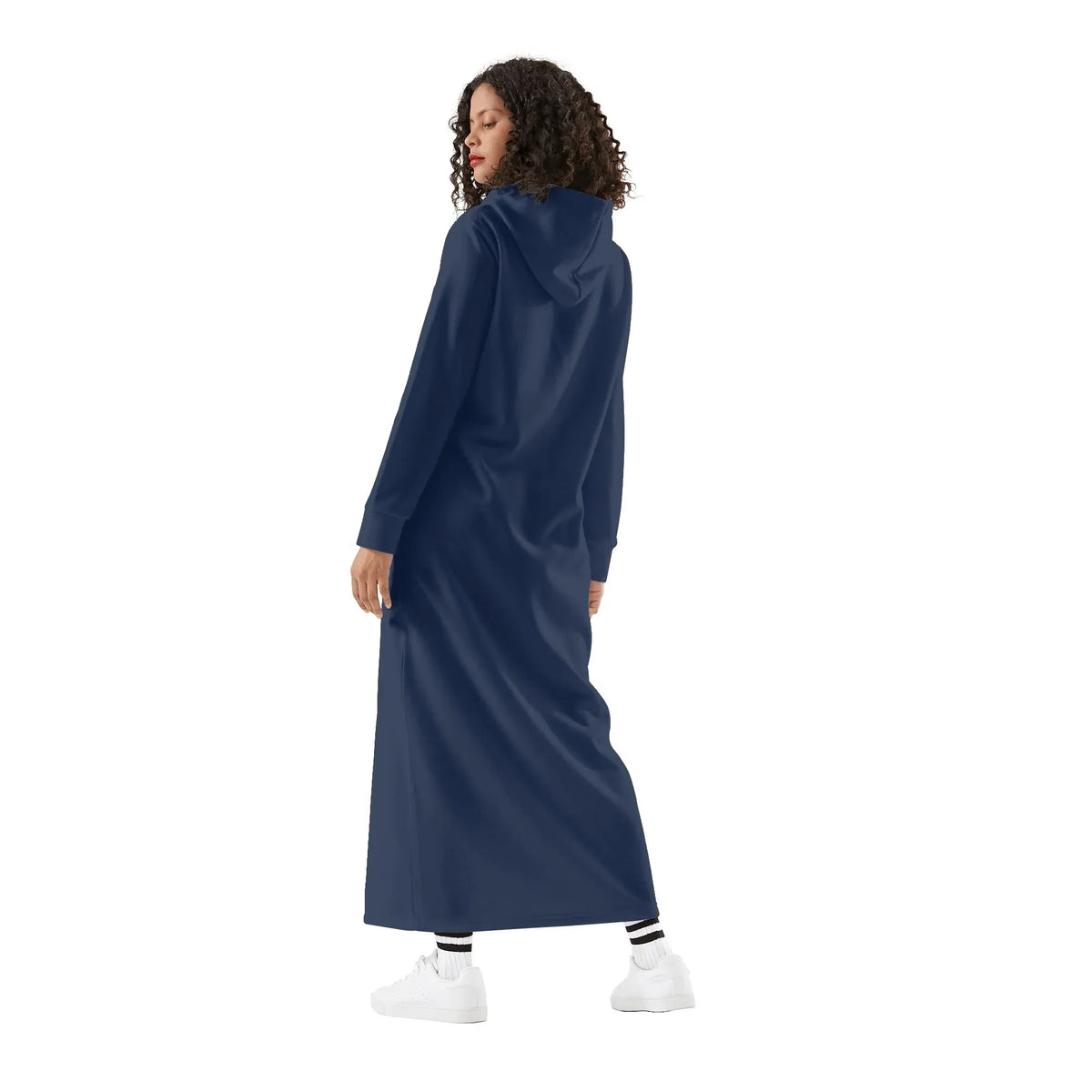 navy-damen-maxi-hoodiekleid-knochellanges-kapuzenkleid-aus-weich-angerautem-fleece-hoodiekleid-jlr-design-jlr-design-de-2 - JLR Design