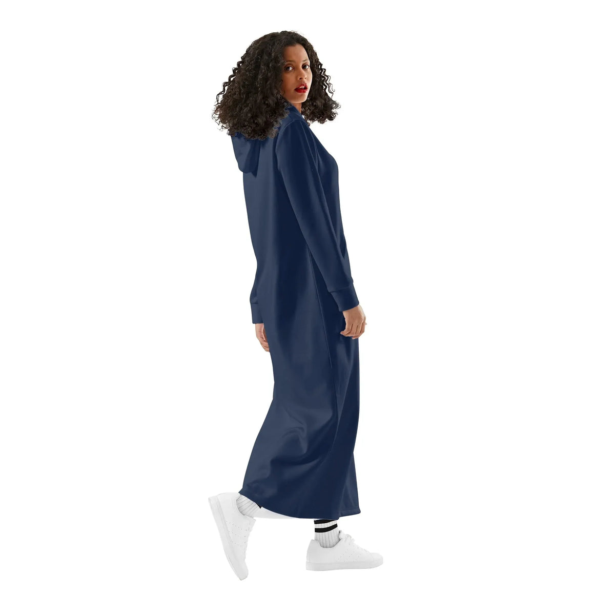 navy-damen-maxi-hoodiekleid-knochellanges-kapuzenkleid-aus-weich-angerautem-fleece-hoodiekleid-jlr-design-jlr-design-de-3 - JLR Design