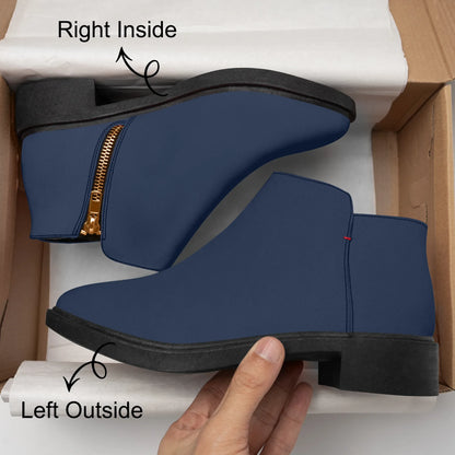 navy-elegante-reissverschluss-stiefeletten-stiefeletten-jlr-design-8 - JLR Design