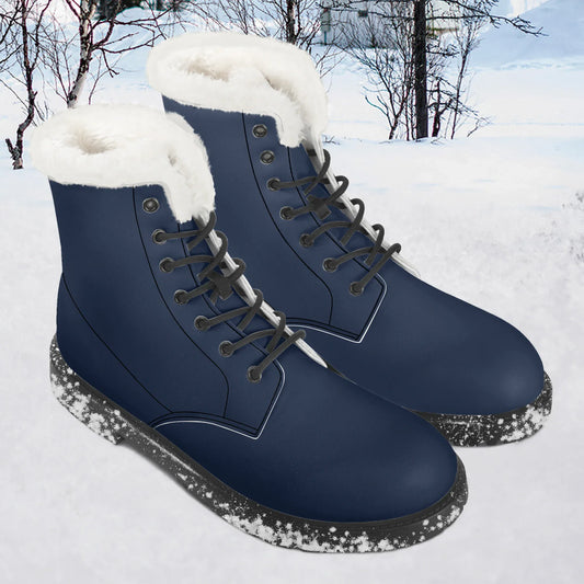 navy-faux-fur-leder-boots-boots-jlr-design-1 - JLR Design