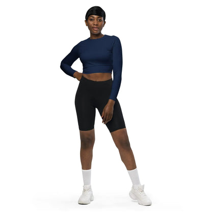 navy-long-sleeve-damen-crop-top-long-sleeve-crop-top-jlr-design-2 - JLR Design