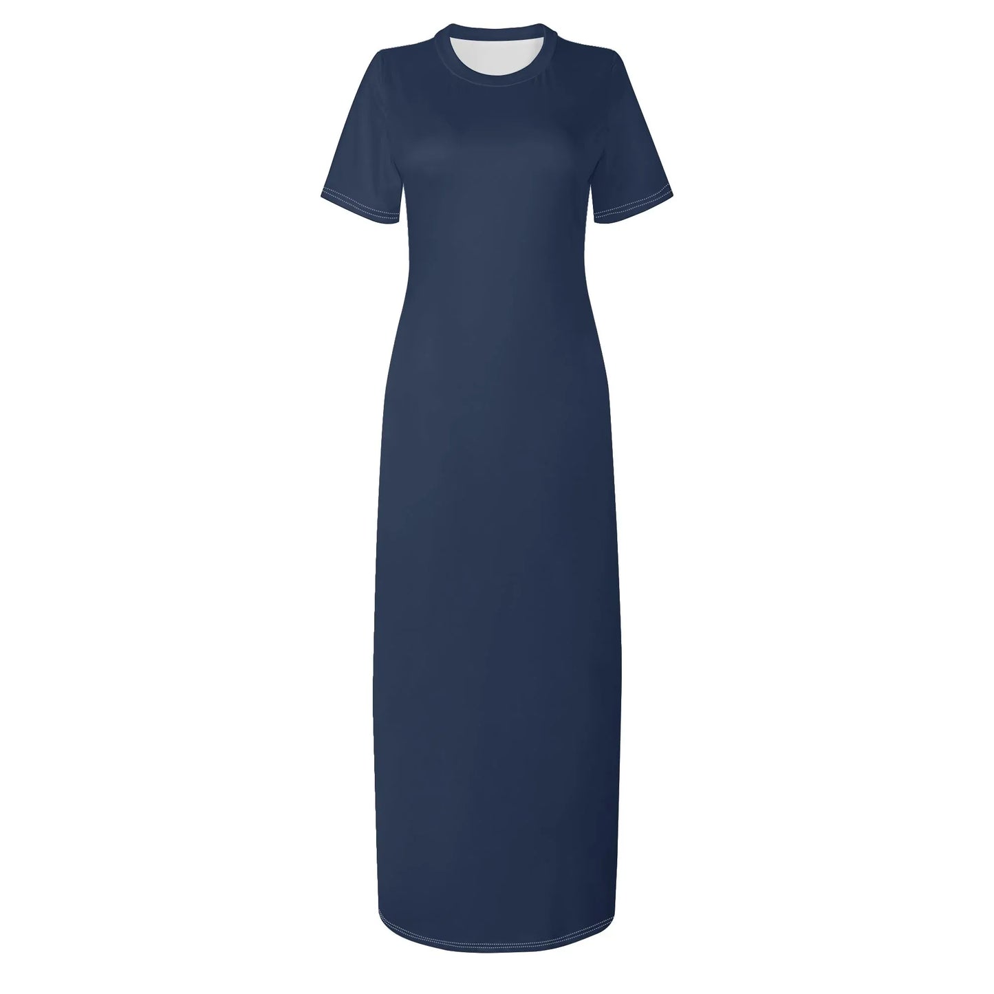 navy-short-sleeve-long-dress-long-dress-jlr-design-3 - JLR Design