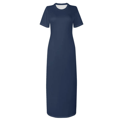 navy-short-sleeve-long-dress-long-dress-jlr-design-3 - JLR Design