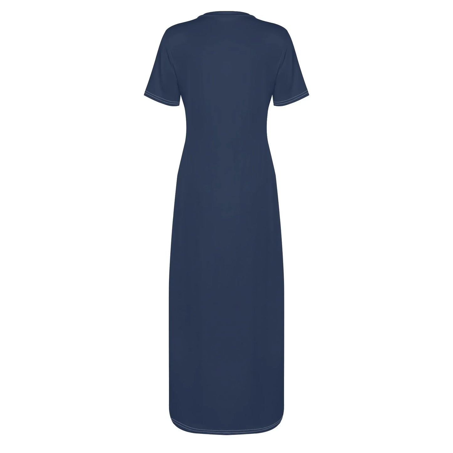 navy-short-sleeve-long-dress-long-dress-jlr-design-4 - JLR Design