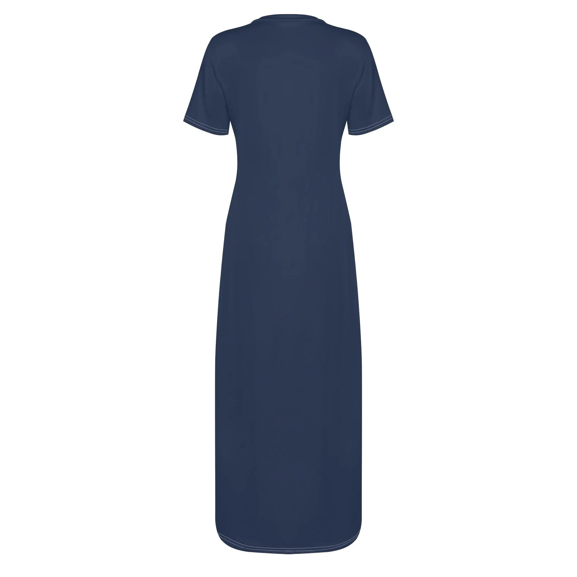 navy-short-sleeve-long-dress-long-dress-jlr-design-4 - JLR Design