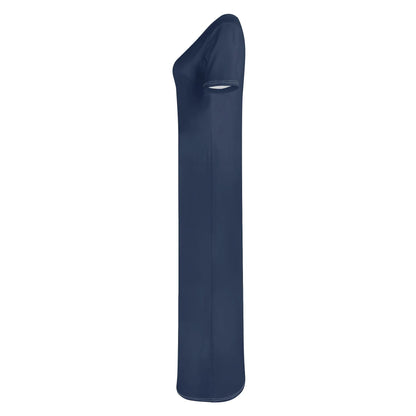navy-short-sleeve-long-dress-long-dress-jlr-design-6 - JLR Design