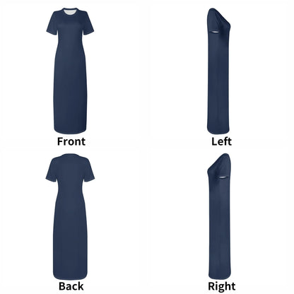 navy-short-sleeve-long-dress-long-dress-jlr-design-7 - JLR Design