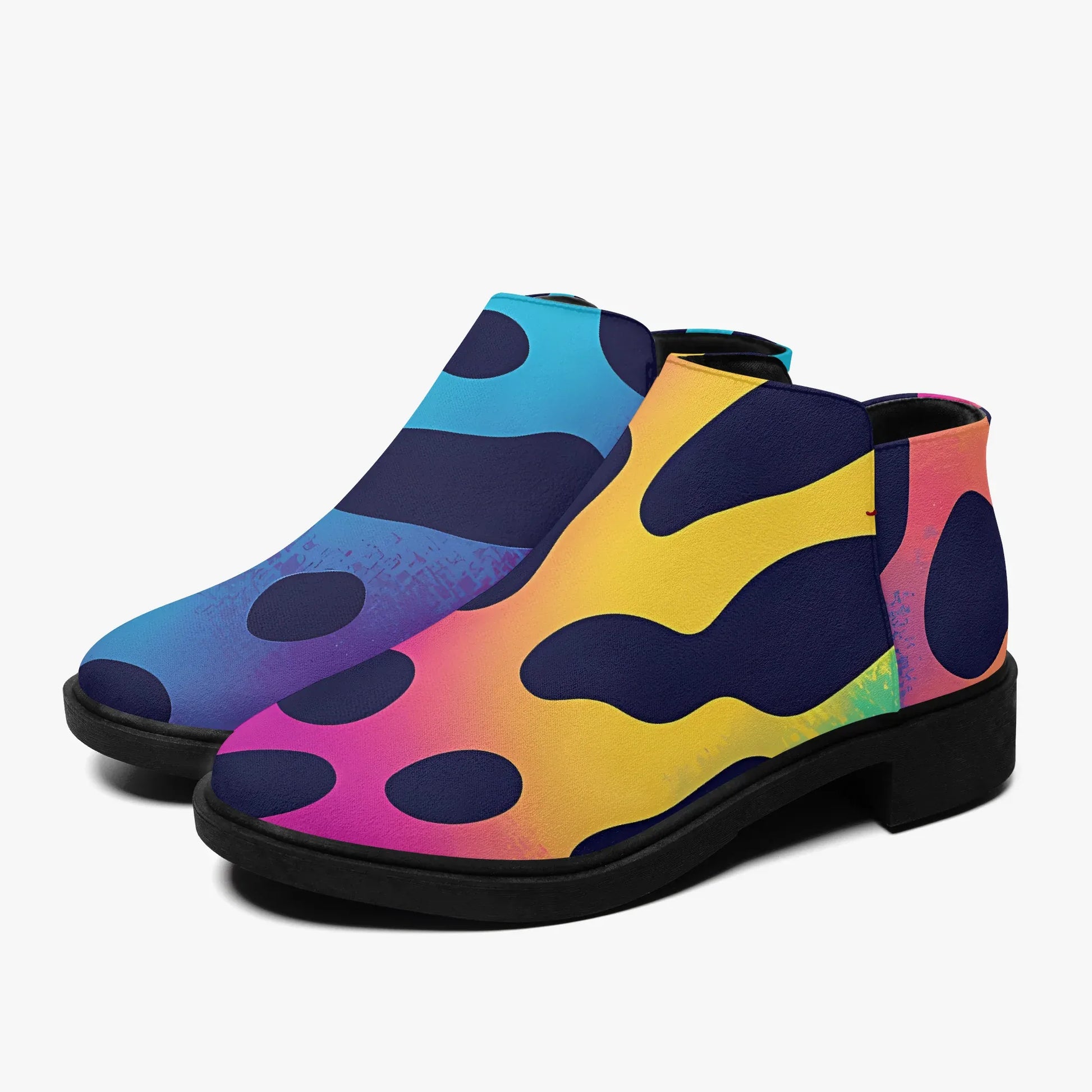 neon-leopard-elegante-reissverschluss-stiefeletten-stiefeletten-jlr-design-6 - JLR Design