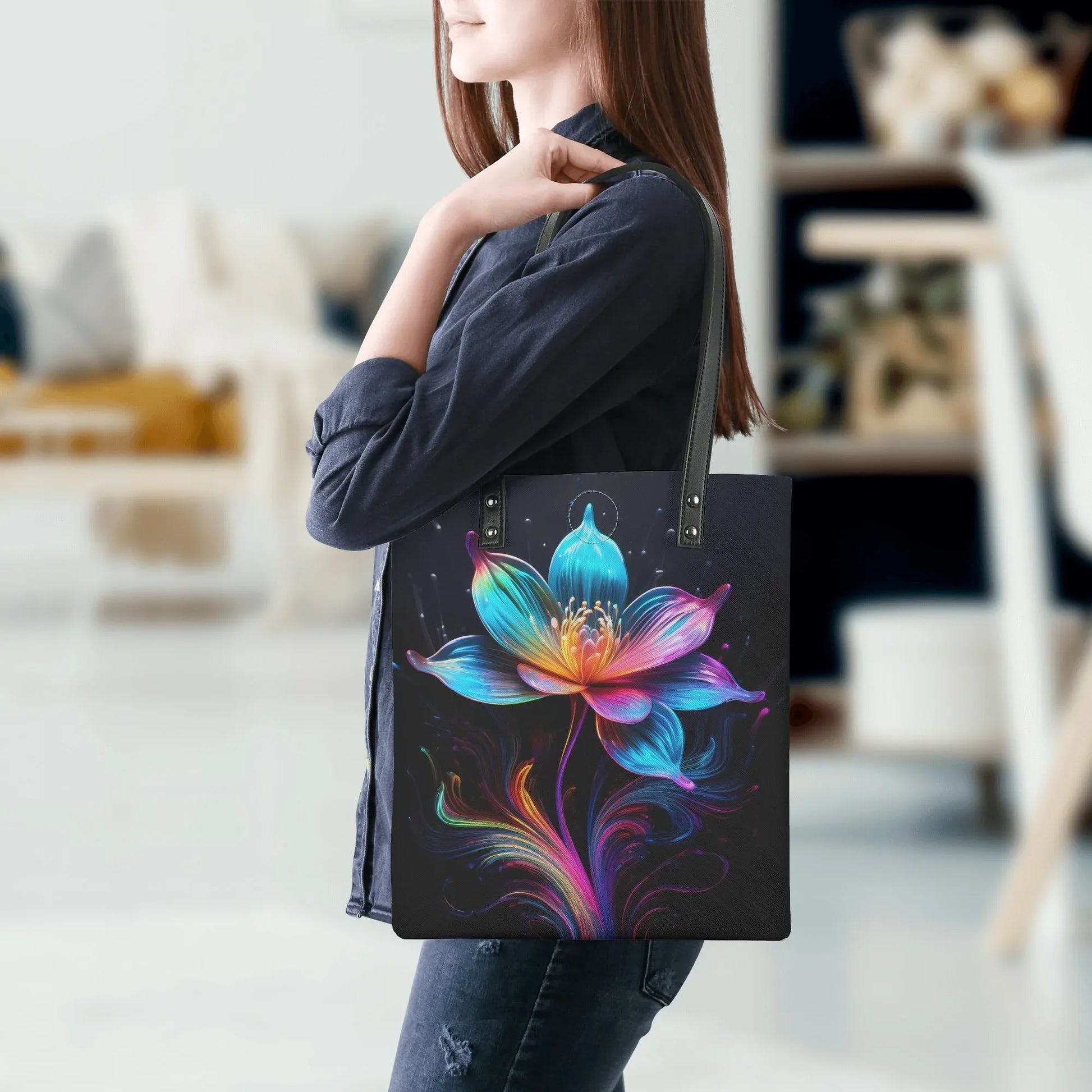 neon-lotusblume-pu-leder-handtasche-handtasche-jlr-design-5 - JLR Design