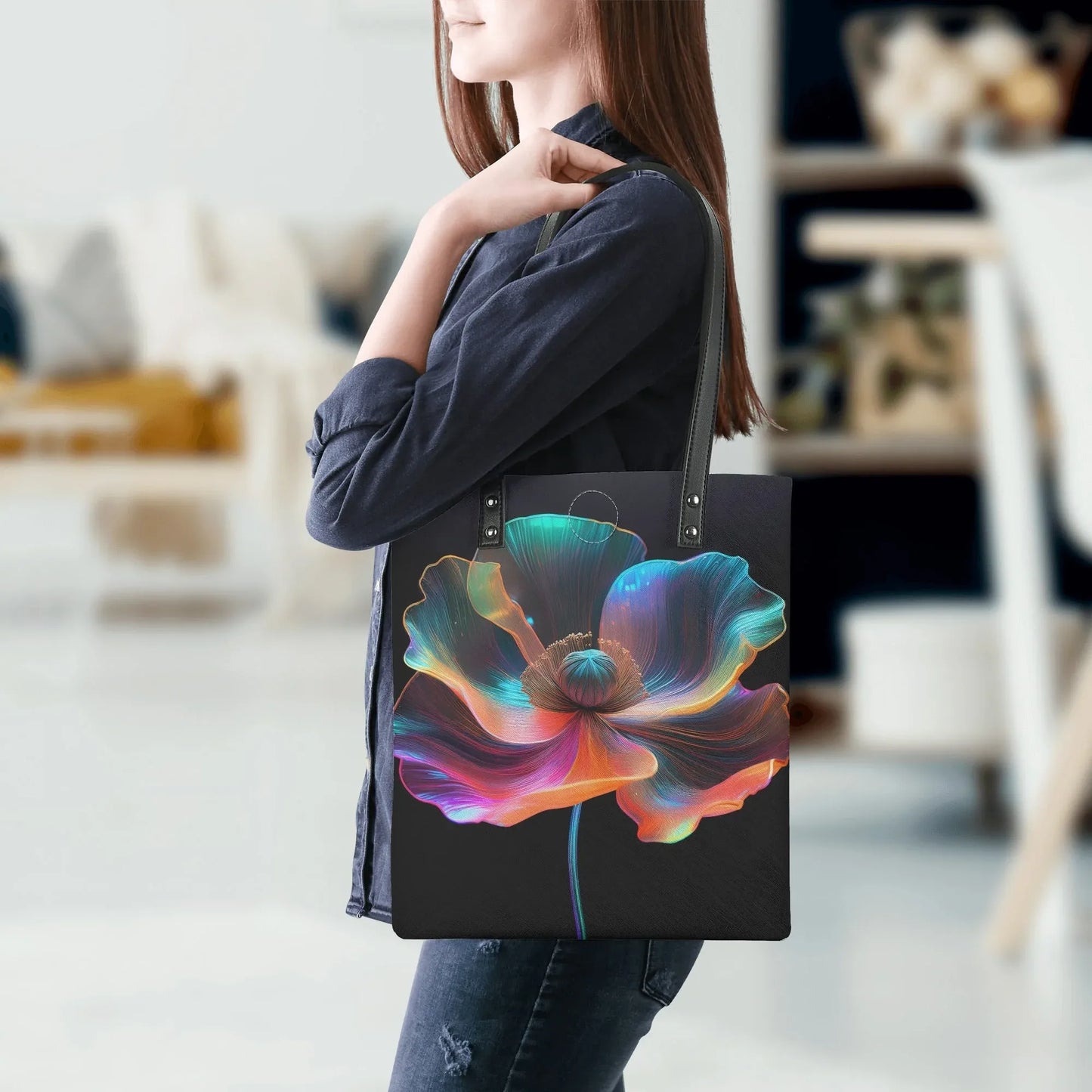 neon-mohnblume-2-pu-leder-handtasche-handtasche-jlr-design-5 - JLR Design