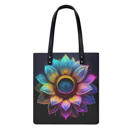 neon-sonnenblume-2-pu-leder-handtasche-handtasche-jlr-design-1 - JLR Design