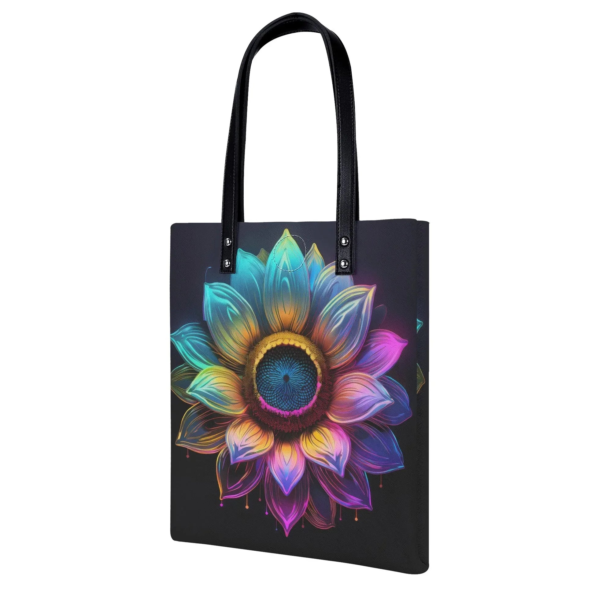 neon-sonnenblume-2-pu-leder-handtasche-handtasche-jlr-design-2 - JLR Design