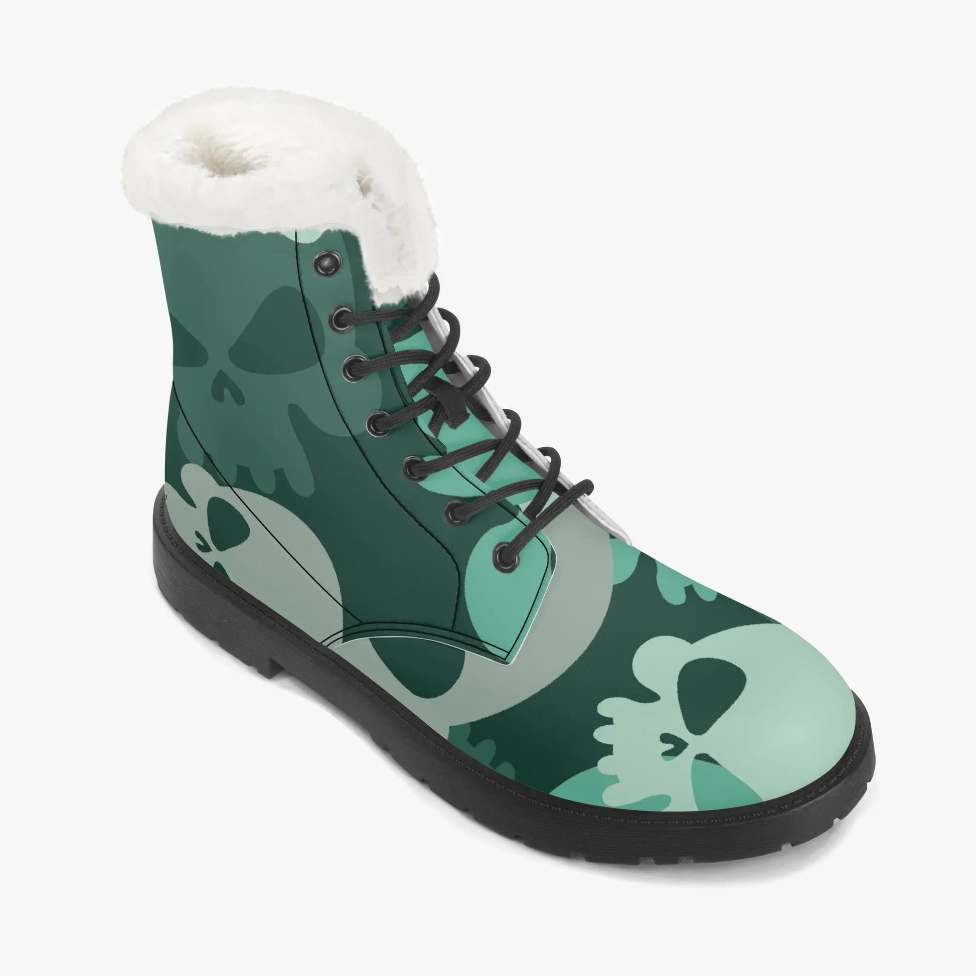 niagara-skull-faux-fur-leder-boots-boots-jlr-design-7 - JLR Design