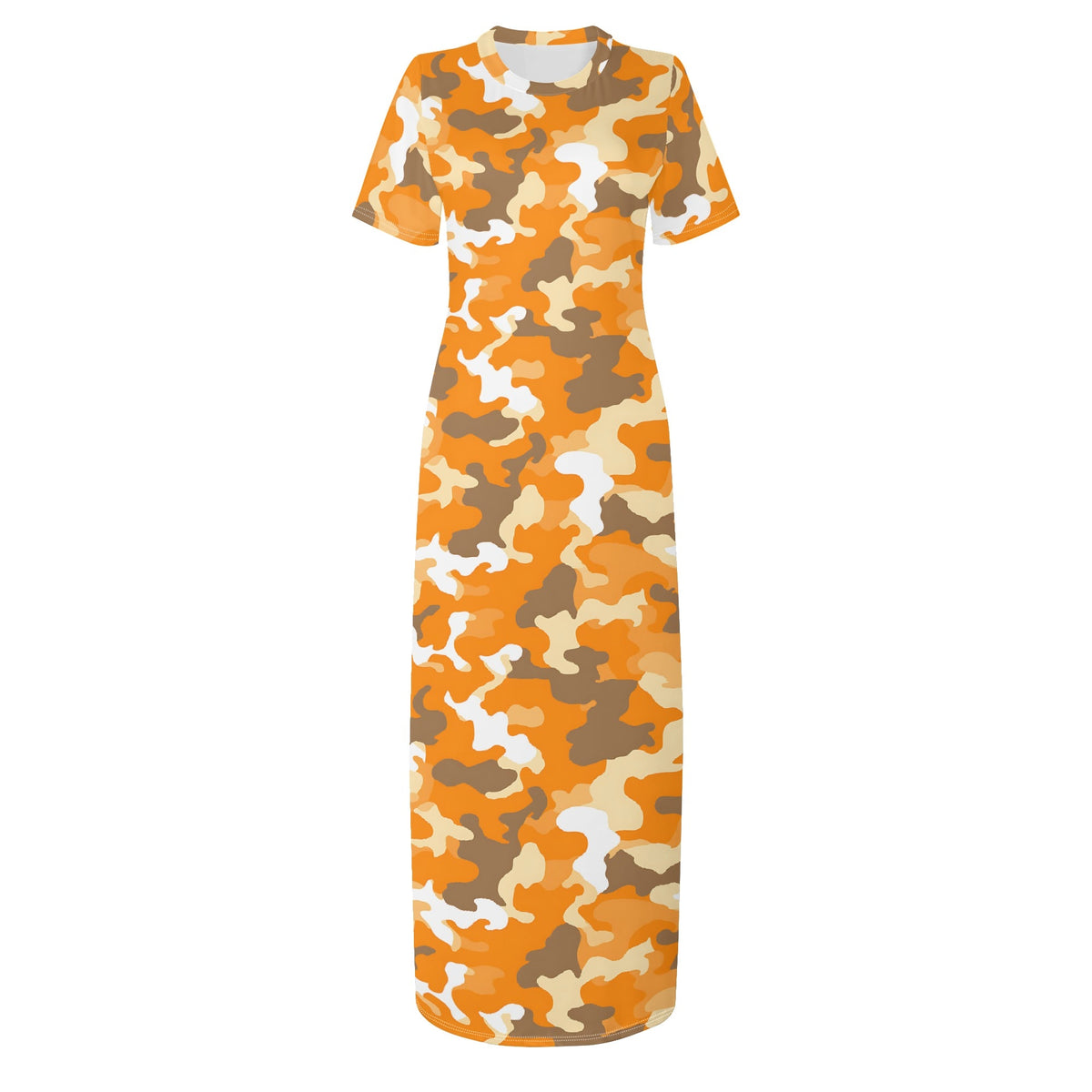 orange-camouflage-v3-bodycon-maxi-dress-long-dress-jlr-design-jlr-design-de-3 - JLR Design
