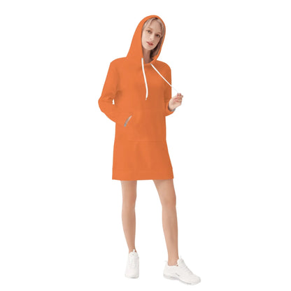 orange-damen-hoodiekleid-warmes-velvet-kapuzenkleid-aus-weichem-samt-fleece-hoodiekleid-jlr-design-4 - JLR Design