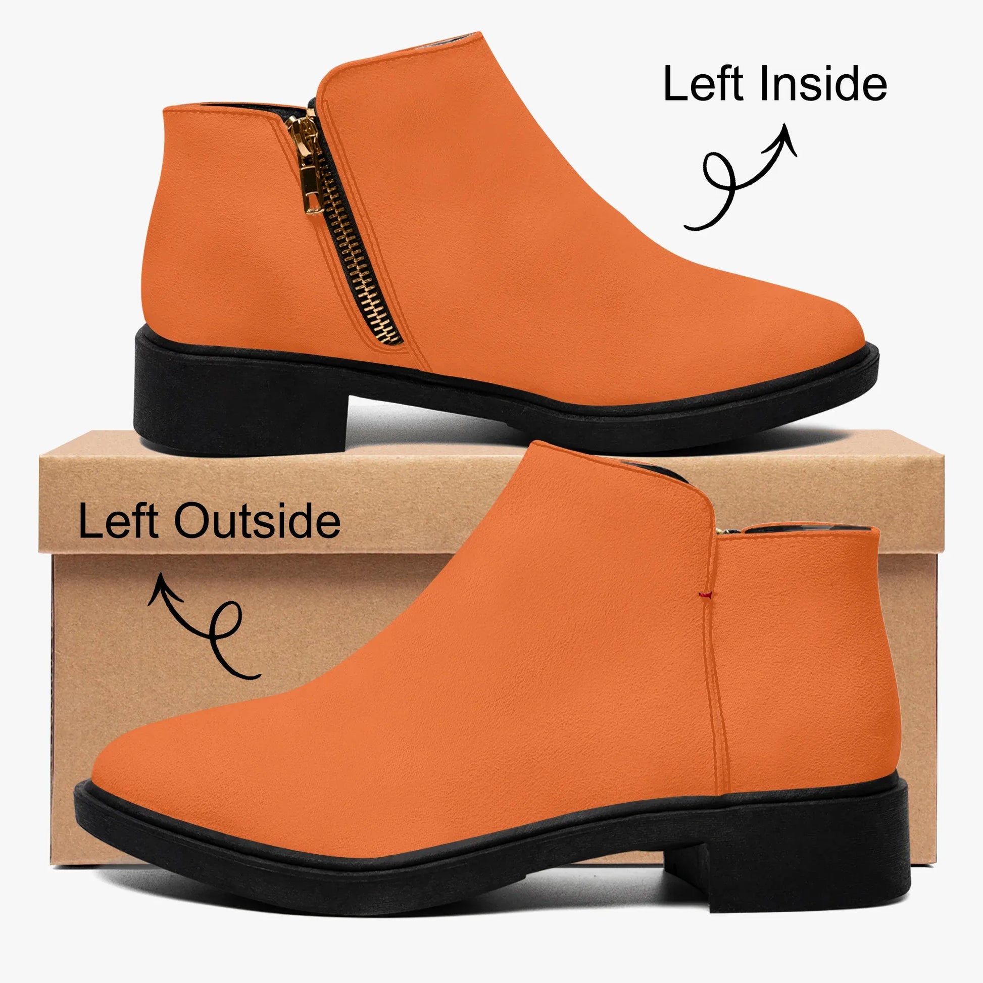 orange-elegante-reissverschluss-stiefeletten-stiefeletten-jlr-design-4 - JLR Design