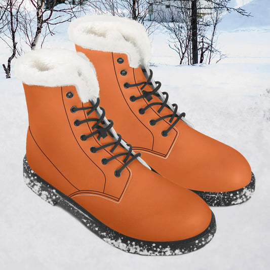 orange-faux-fur-leder-boots-boots-jlr-design-1 - JLR Design