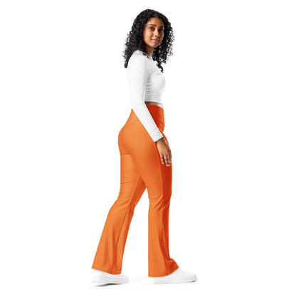 orange-high-waist-flare-leggings-flare-leggings-jlr-design-2 - JLR Design