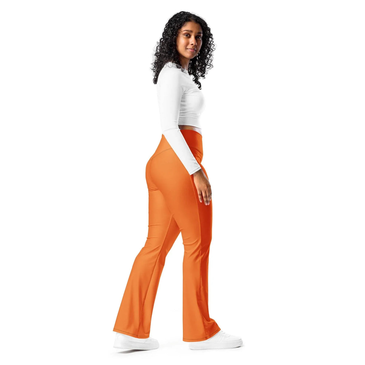 orange-high-waist-flare-leggings-flare-leggings-jlr-design-jlr-design-de-2 - JLR Design