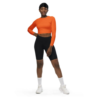 orange-long-sleeve-damen-crop-top-long-sleeve-crop-top-jlr-design-1 - JLR Design