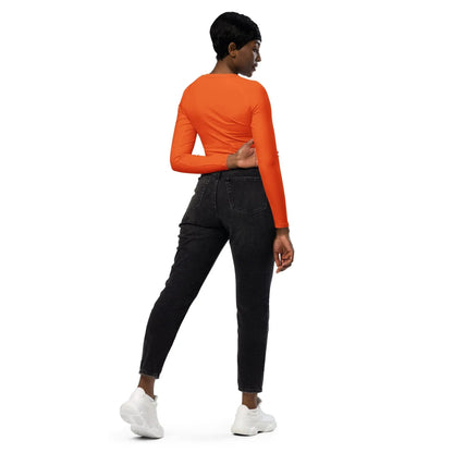 orange-long-sleeve-damen-crop-top-long-sleeve-crop-top-jlr-design-4 - JLR Design
