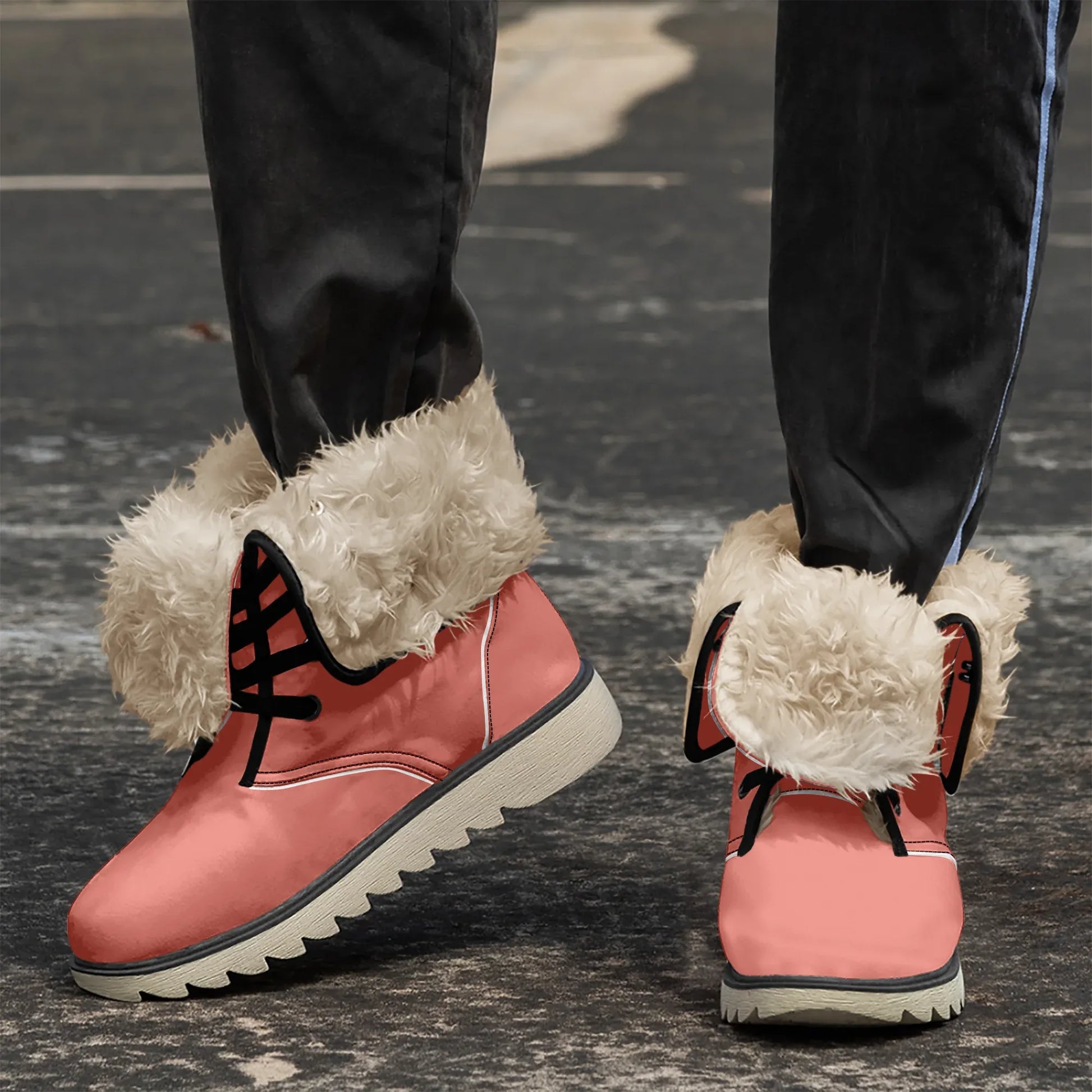 orange-red-chic-boots-mit-pluschfutter-stiefel-jlr-design-3 - JLR Design