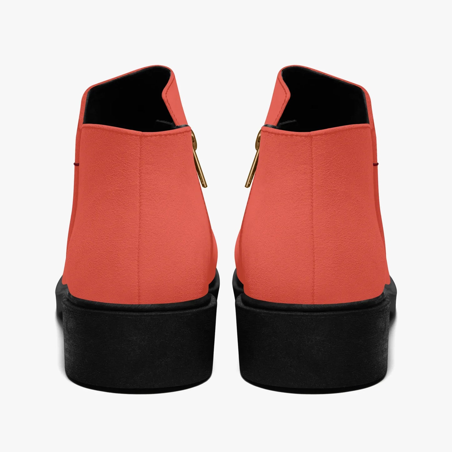 orange-red-elegante-reissverschluss-stiefeletten-stiefeletten-jlr-design-2 - JLR Design