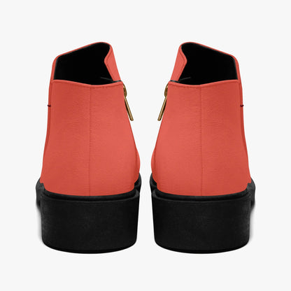 orange-red-elegante-reissverschluss-stiefeletten-stiefeletten-jlr-design-2 - JLR Design