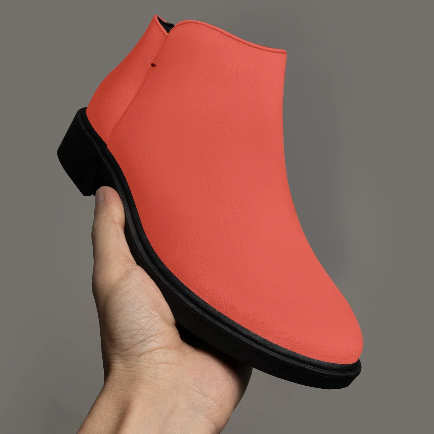 orange-red-elegante-reissverschluss-stiefeletten-stiefeletten-jlr-design-3 - JLR Design