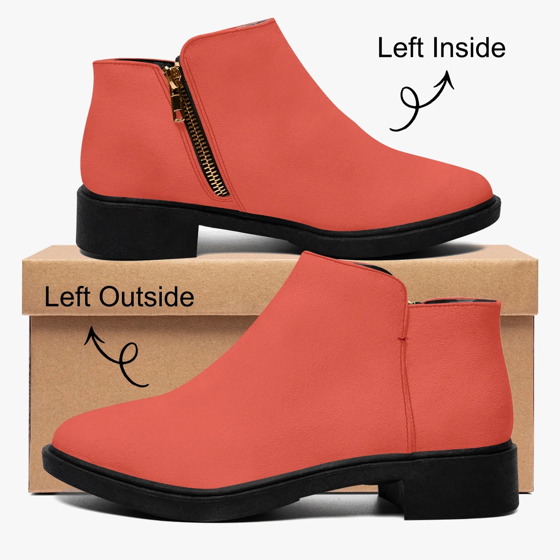 orange-red-elegante-reissverschluss-stiefeletten-stiefeletten-jlr-design-4 - JLR Design