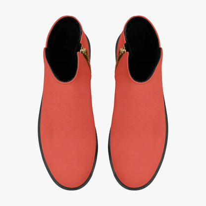 orange-red-elegante-reissverschluss-stiefeletten-stiefeletten-jlr-design-7 - JLR Design