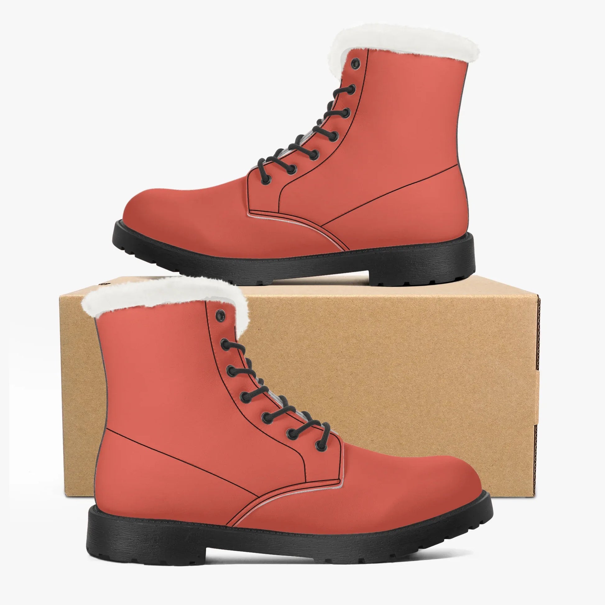 orange-red-faux-fur-leder-boots-boots-jlr-design-5 - JLR Design