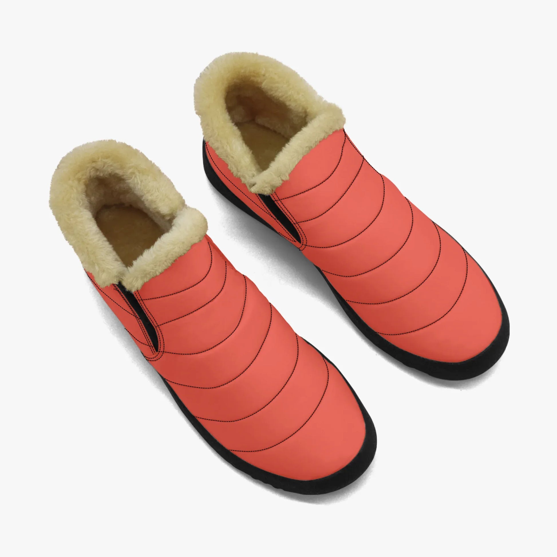 orange-red-faux-fur-slipper-slipper-jlr-design-2 - JLR Design