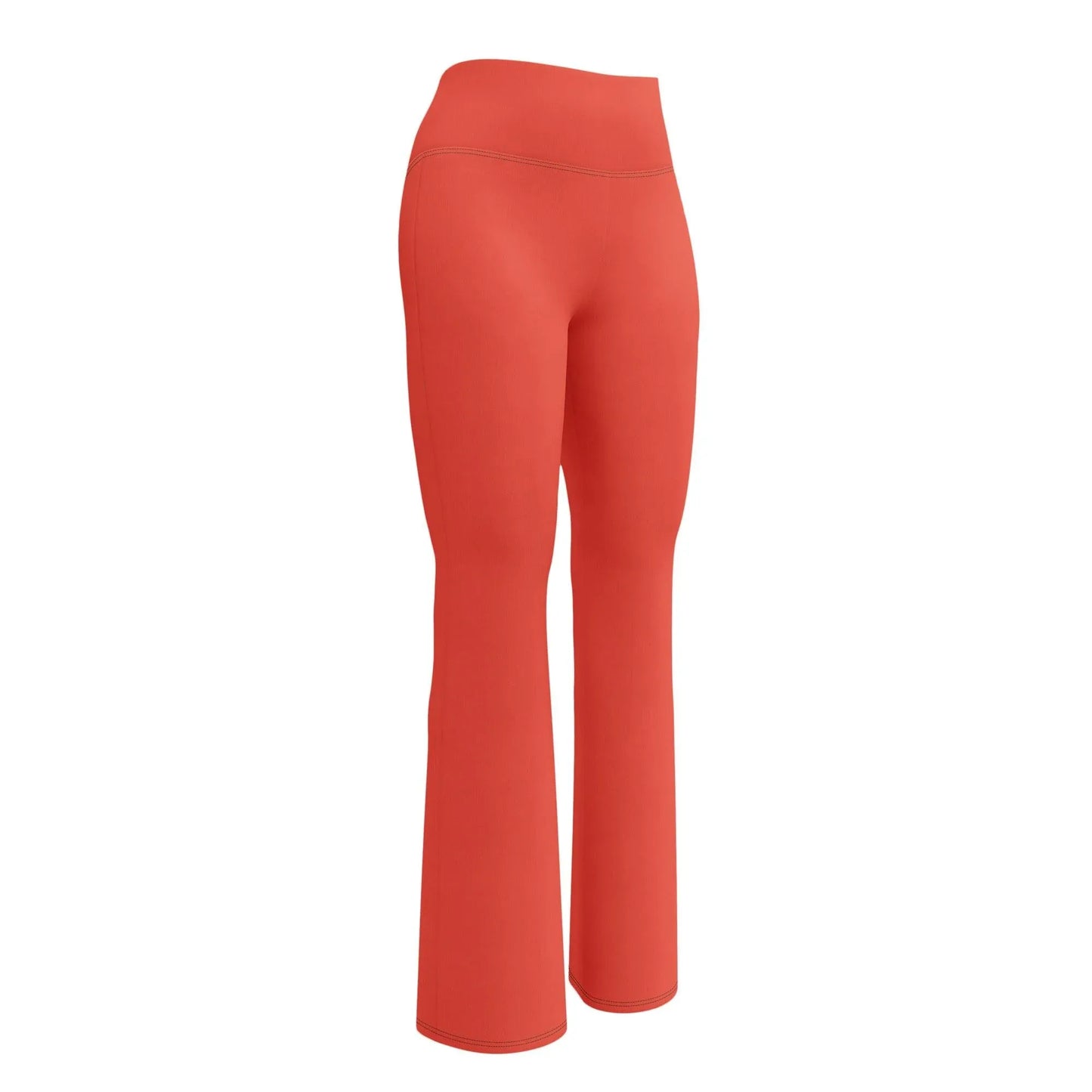 orange-red-high-waist-flare-leggings-flare-leggings-jlr-design-6 - JLR Design