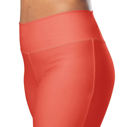 orange-red-high-waist-flare-leggings-flare-leggings-jlr-design-9 - JLR Design