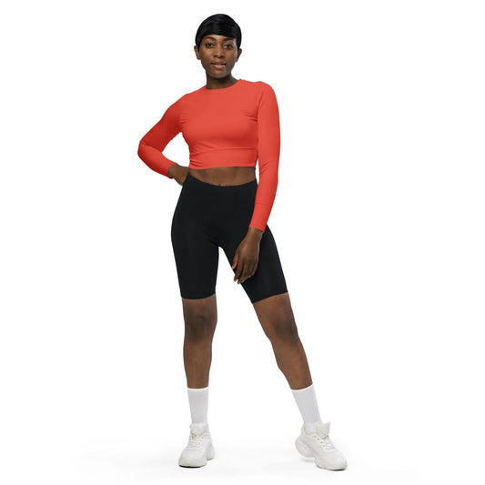 orange-red-long-sleeve-damen-crop-top-long-sleeve-crop-top-jlr-design-1 - JLR Design