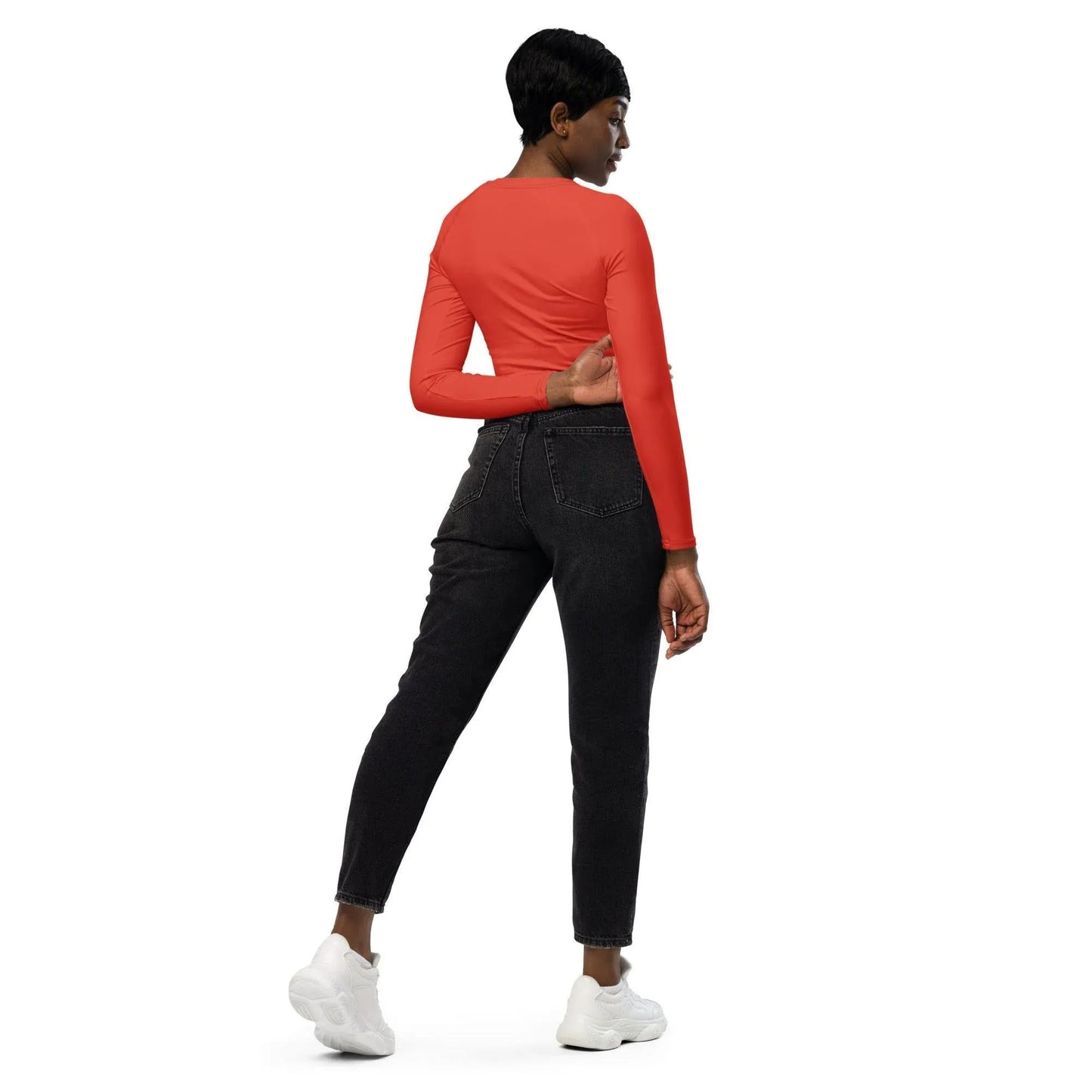 orange-red-long-sleeve-damen-crop-top-long-sleeve-crop-top-jlr-design-4 - JLR Design