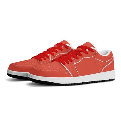 orange-red-low-top-leder-sneaker-fur-damen-sneaker-jlr-design-1 - JLR Design