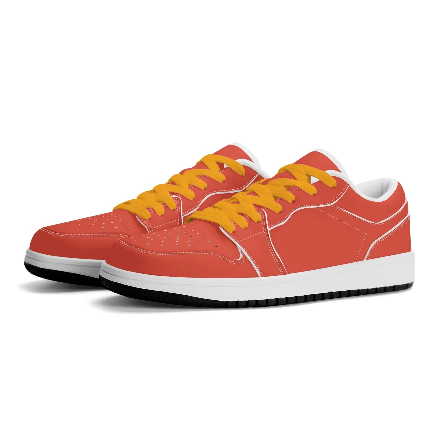 orange-red-low-top-leder-sneaker-fur-herren-sneaker-jlr-design-1 - JLR Design