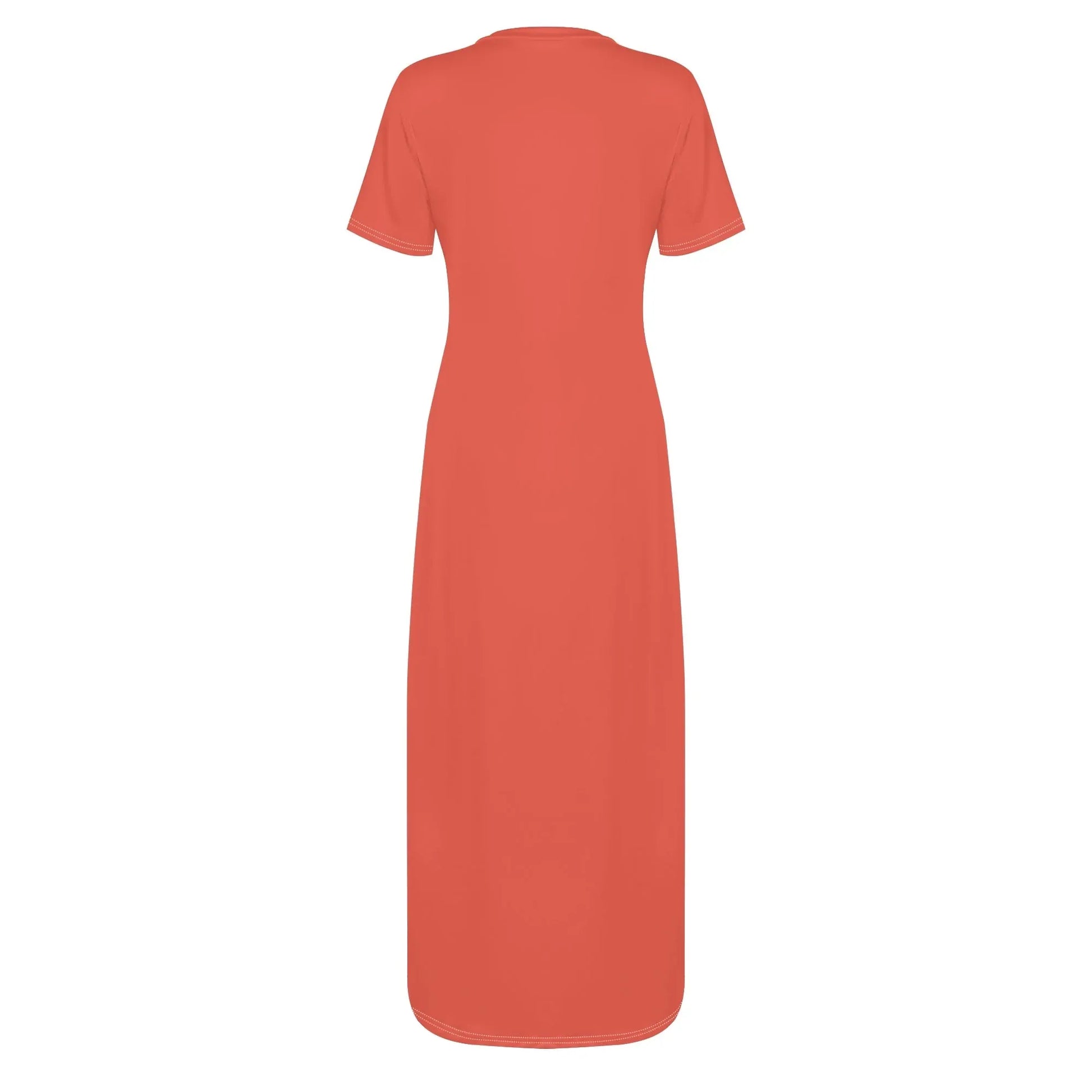orange-red-short-sleeve-long-dress-long-dress-jlr-design-4 - JLR Design