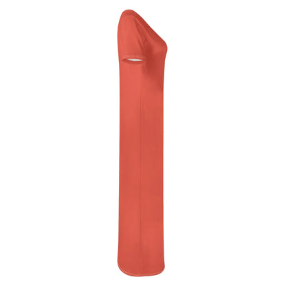 orange-red-short-sleeve-long-dress-long-dress-jlr-design-5 - JLR Design