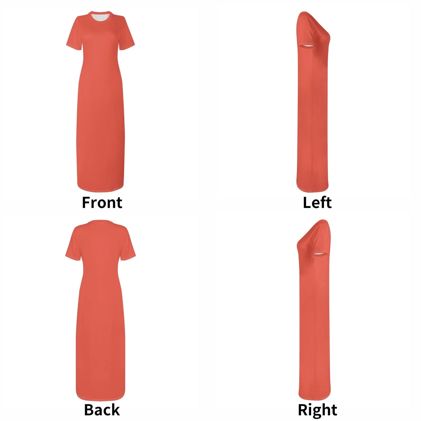 orange-red-short-sleeve-long-dress-long-dress-jlr-design-7 - JLR Design