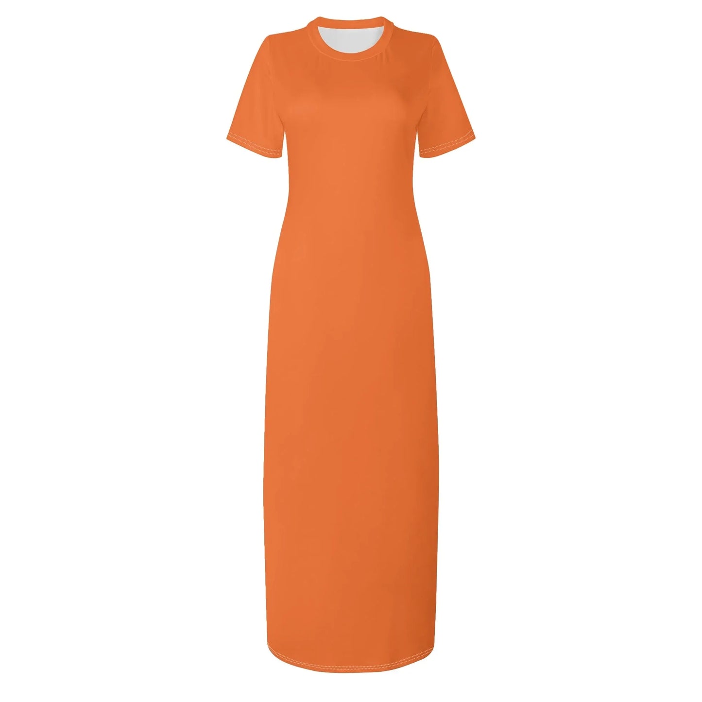 orange-short-sleeve-long-dress-long-dress-jlr-design-3 - JLR Design