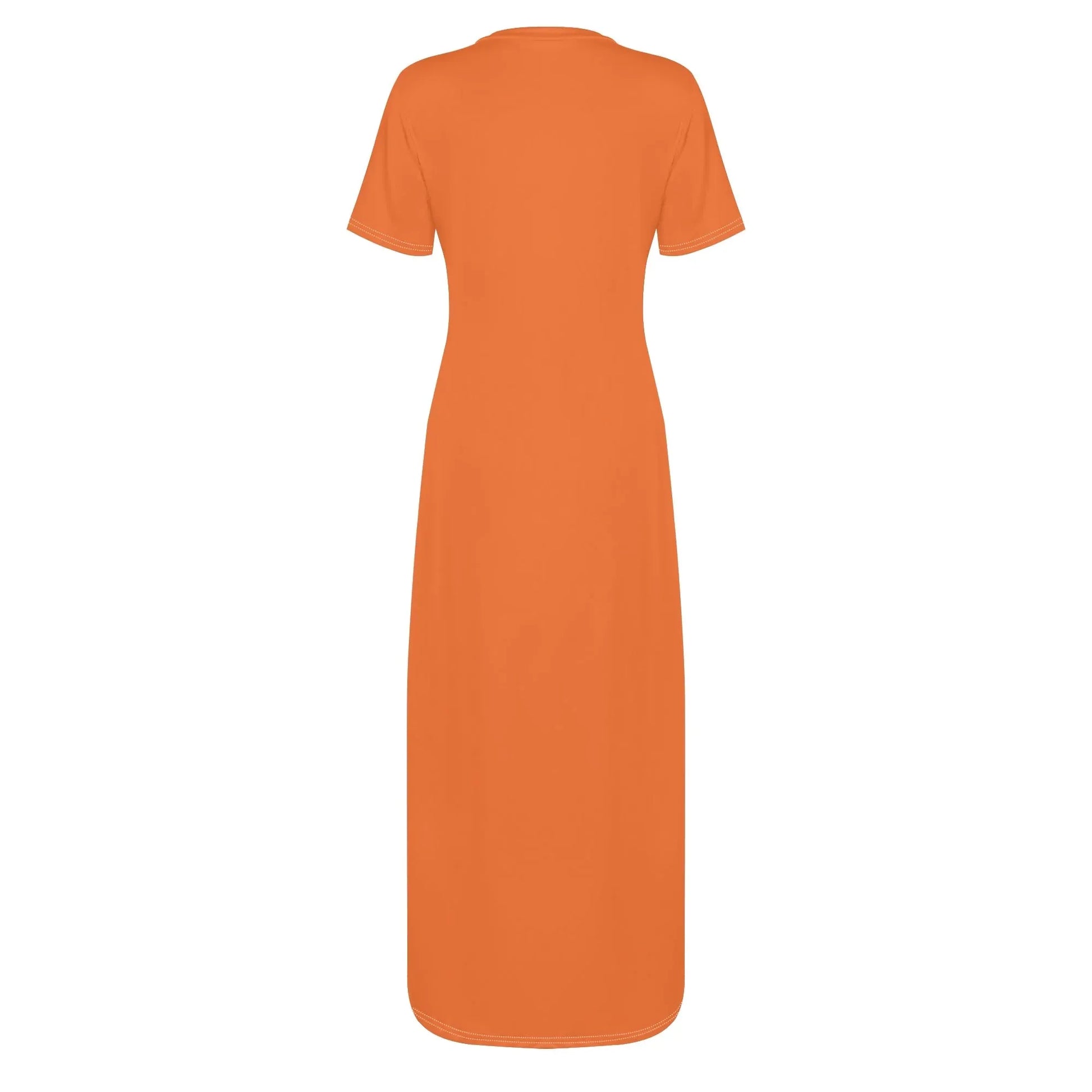 orange-short-sleeve-long-dress-long-dress-jlr-design-4 - JLR Design
