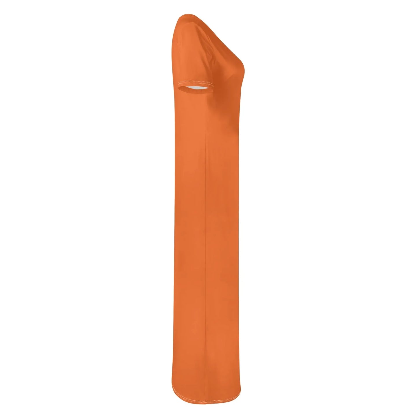 orange-short-sleeve-long-dress-long-dress-jlr-design-5 - JLR Design