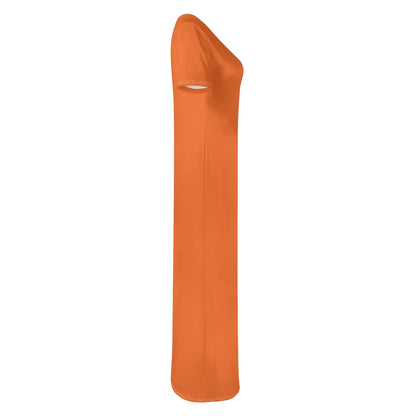 orange-short-sleeve-long-dress-long-dress-jlr-design-5 - JLR Design