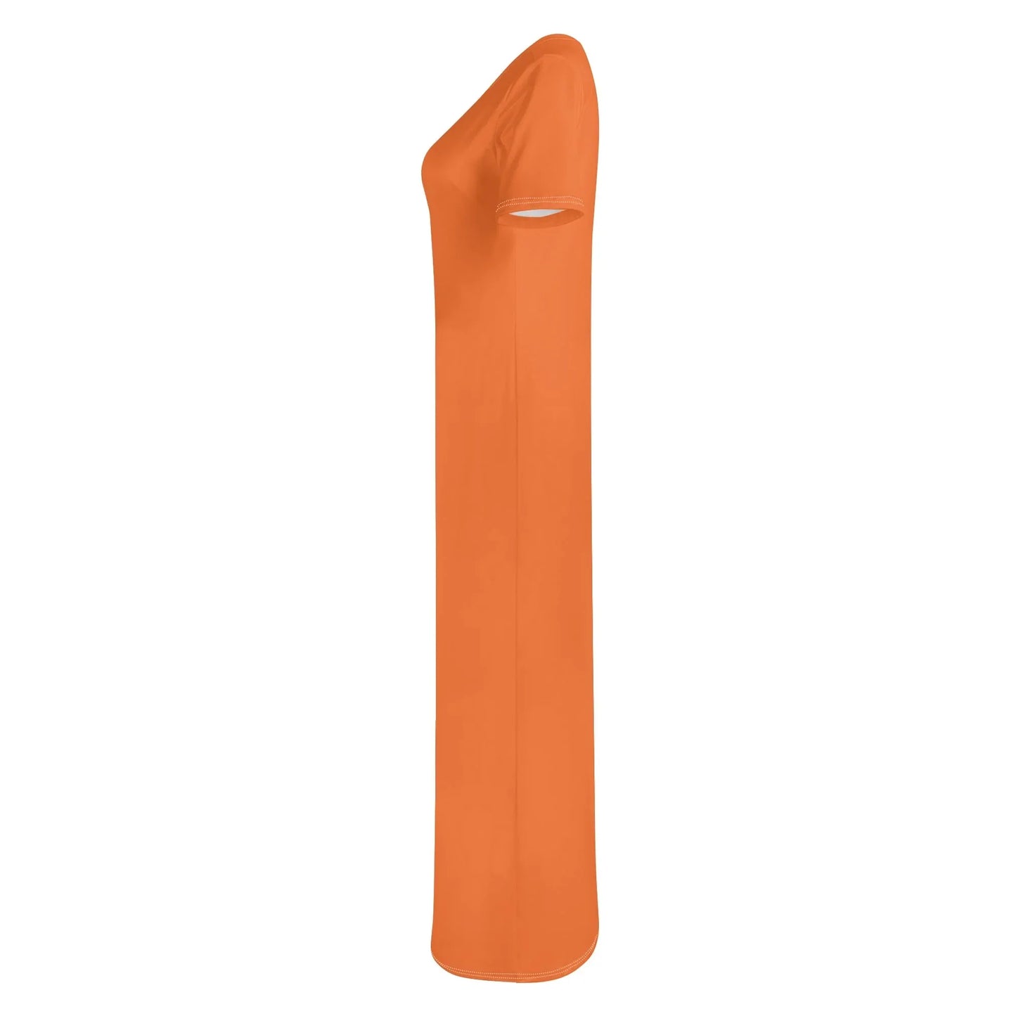 orange-short-sleeve-long-dress-long-dress-jlr-design-6 - JLR Design