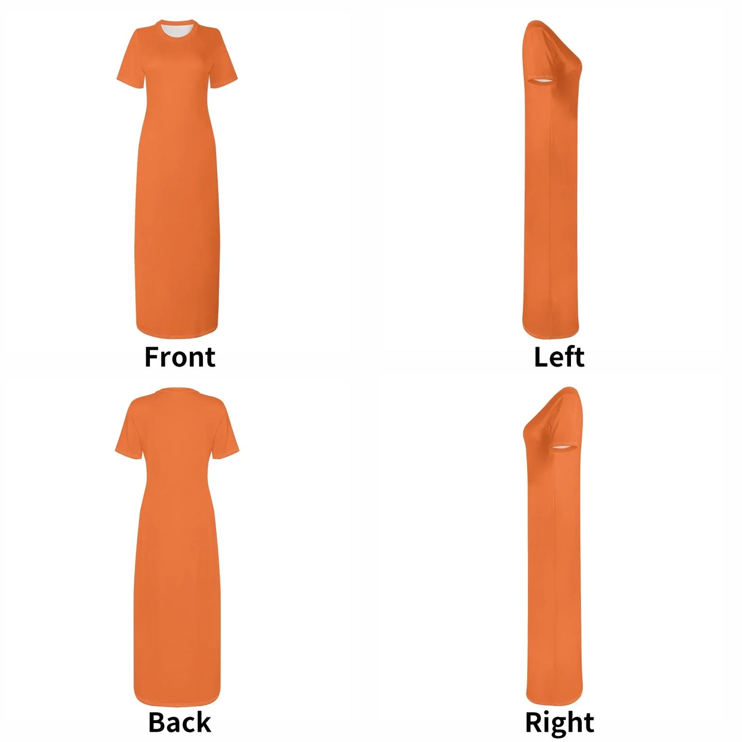 orange-short-sleeve-long-dress-long-dress-jlr-design-7 - JLR Design