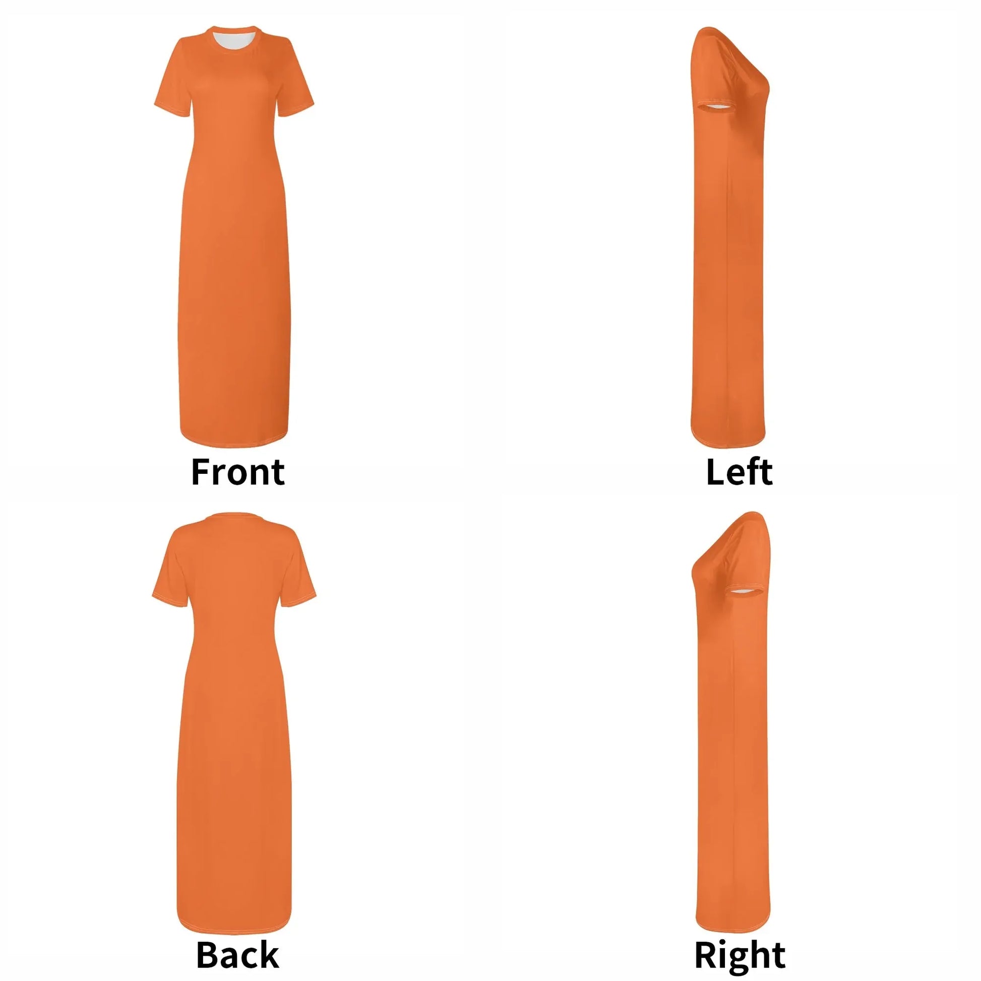 orange-short-sleeve-long-dress-long-dress-jlr-design-7 - JLR Design